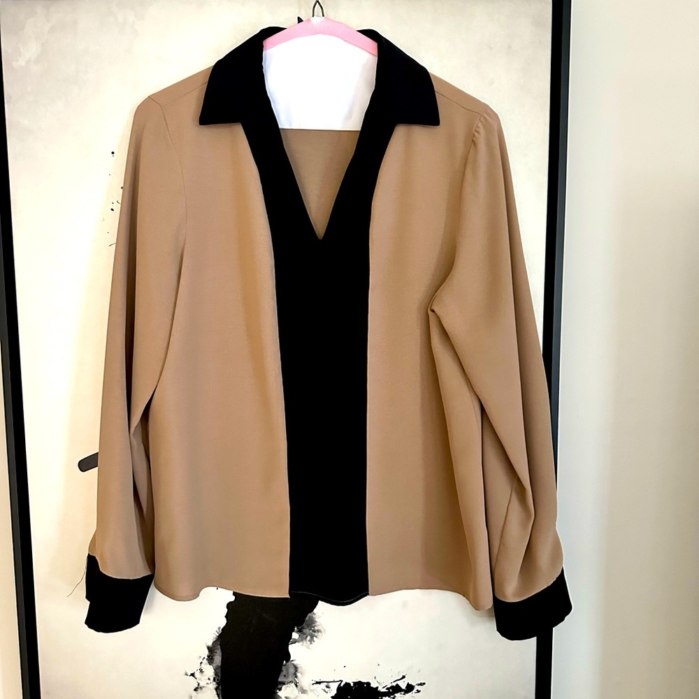 Shein large beige black
